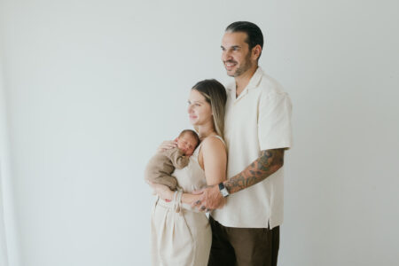 Family portrait with newborn baby.